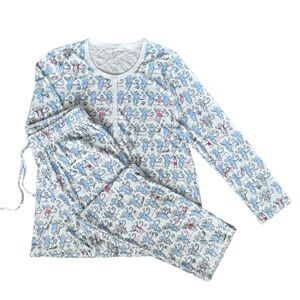 Roller Rabbit Blue and Pink Pajama Set